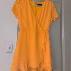 Bright Orange ruffle dress